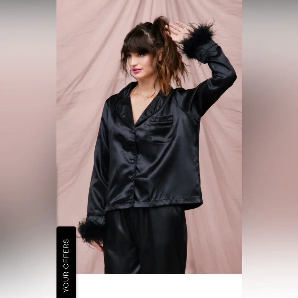 Black Nasty Gal Pajamas - Picture 2 of 4